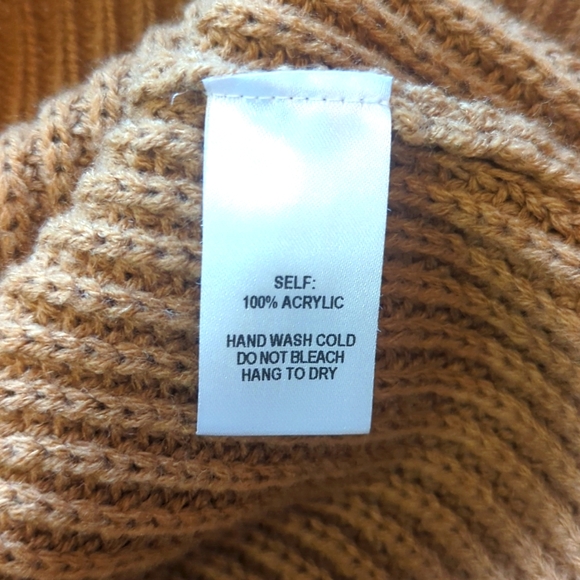 Lulus Cold Shoulder Brown Sweater Dress Size Medium - Picture 10 of 12